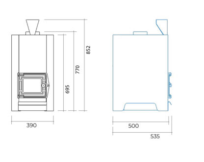 Печь банная «Самовар» ДЕКОР, дверца со стеклом ДТ-3С